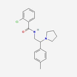 2-chloro-N-[2-(4-methylphenyl)-2-(pyrrolidin-1-yl)ethyl]benzamide