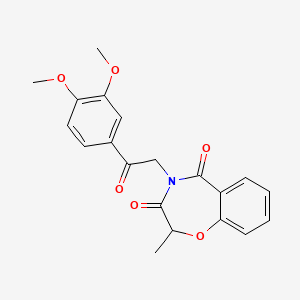 4-[2-(3,4-dimethoxyphenyl)-2-oxoethyl]-2-methyl-1,4-benzoxazepine-3,5(2H,4H)-dione