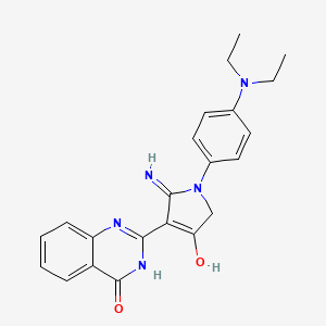 2-{2-Amino-1-[4-(diethylamino)phenyl]-4-oxo-4,5-dihydro-1H-pyrrol-3-YL}-3,4-dihydroquinazolin-4-one