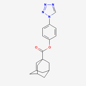 molecular formula C18H20N4O2 B11328609 4-(1H-1,2,3,4-Tetrazol-1-YL)phenyl adamantane-1-carboxylate 