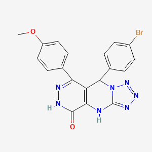 molecular formula C19H14BrN7O2 B11328613 8-(4-bromophenyl)-10-(4-methoxyphenyl)-2,4,5,6,7,11,12-heptazatricyclo[7.4.0.03,7]trideca-1(9),3,5,10-tetraen-13-one 