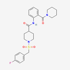 1-[(4-fluorobenzyl)sulfonyl]-N-[2-(piperidin-1-ylcarbonyl)phenyl]piperidine-4-carboxamide