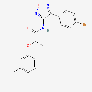 molecular formula C19H18BrN3O3 B11328644 N-[4-(4-bromophenyl)-1,2,5-oxadiazol-3-yl]-2-(3,4-dimethylphenoxy)propanamide 