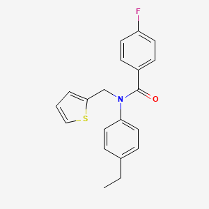 N-(4-ethylphenyl)-4-fluoro-N-(thiophen-2-ylmethyl)benzamide