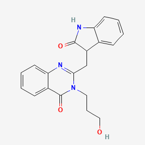 3-(3-hydroxypropyl)-2-[(2-oxo-2,3-dihydro-1H-indol-3-yl)methyl]quinazolin-4(3H)-one