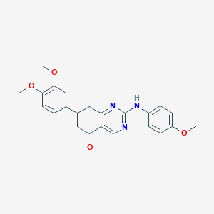 7-(3,4-dimethoxyphenyl)-2-[(4-methoxyphenyl)amino]-4-methyl-7,8-dihydroquinazolin-5(6H)-one