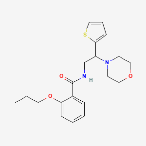 molecular formula C20H26N2O3S B11328718 N-[2-(morpholin-4-yl)-2-(thiophen-2-yl)ethyl]-2-propoxybenzamide 