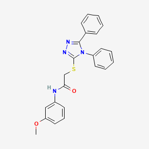 2-[(4,5-diphenyl-4H-1,2,4-triazol-3-yl)sulfanyl]-N-(3-methoxyphenyl)acetamide