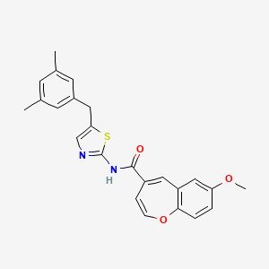 N-[5-(3,5-dimethylbenzyl)-1,3-thiazol-2-yl]-7-methoxy-1-benzoxepine-4-carboxamide