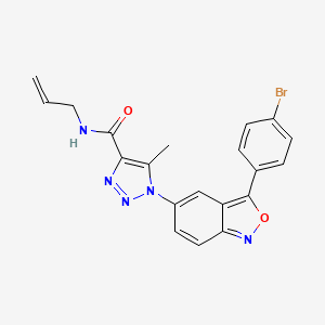 molecular formula C20H16BrN5O2 B11328773 1-[3-(4-bromophenyl)-2,1-benzoxazol-5-yl]-5-methyl-N-(prop-2-en-1-yl)-1H-1,2,3-triazole-4-carboxamide 