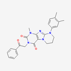 9-(3,4-dimethylphenyl)-1-methyl-3-(2-oxo-2-phenylethyl)-6,7,8,9-tetrahydropyrimido[2,1-f]purine-2,4(1H,3H)-dione