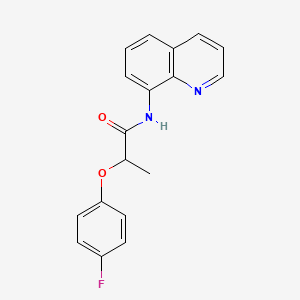 molecular formula C18H15FN2O2 B11328793 2-(4-fluorophenoxy)-N-(quinolin-8-yl)propanamide 