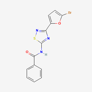 molecular formula C13H8BrN3O2S B11328813 N-[3-(5-bromofuran-2-yl)-1,2,4-thiadiazol-5-yl]benzamide 