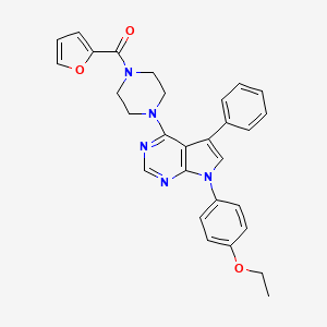 molecular formula C29H27N5O3 B11328826 {4-[7-(4-ethoxyphenyl)-5-phenyl-7H-pyrrolo[2,3-d]pyrimidin-4-yl]piperazin-1-yl}(furan-2-yl)methanone 