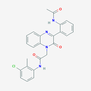 2-[3-[2-(acetylamino)phenyl]-2-oxoquinoxalin-1(2H)-yl]-N-(3-chloro-2-methylphenyl)acetamide