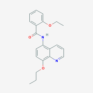 molecular formula C21H22N2O3 B11328855 2-ethoxy-N-(8-propoxyquinolin-5-yl)benzamide 