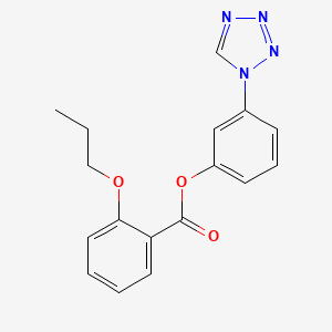 molecular formula C17H16N4O3 B11328863 3-(1H-tetrazol-1-yl)phenyl 2-propoxybenzoate 