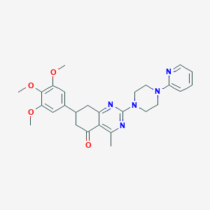 4-methyl-2-(4-pyridin-2-ylpiperazin-1-yl)-7-(3,4,5-trimethoxyphenyl)-7,8-dihydroquinazolin-5(6H)-one