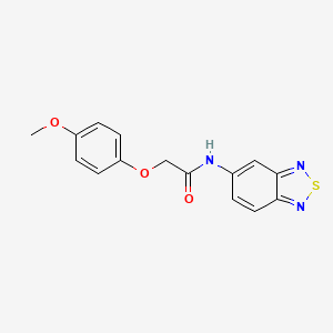 molecular formula C15H13N3O3S B11328890 N-(2,1,3-benzothiadiazol-5-yl)-2-(4-methoxyphenoxy)acetamide 