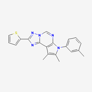 8,9-dimethyl-7-(3-methylphenyl)-2-(2-thienyl)-7H-pyrrolo[3,2-e][1,2,4]triazolo[1,5-c]pyrimidine