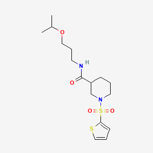 N-[3-(propan-2-yloxy)propyl]-1-(thiophen-2-ylsulfonyl)piperidine-3-carboxamide