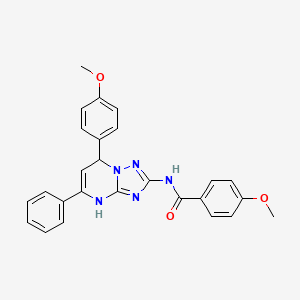 4-methoxy-N-[7-(4-methoxyphenyl)-5-phenyl-3,7-dihydro[1,2,4]triazolo[1,5-a]pyrimidin-2-yl]benzamide