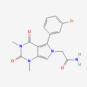 2-[5-(3-bromophenyl)-1,3-dimethyl-2,4-dioxo-1,2,3,4-tetrahydro-6H-pyrrolo[3,4-d]pyrimidin-6-yl]acetamide