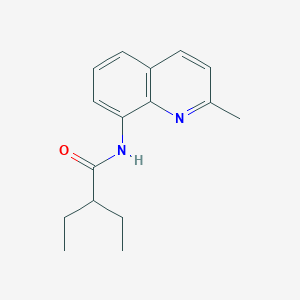 molecular formula C16H20N2O B11329004 2-ethyl-N-(2-methylquinolin-8-yl)butanamide 