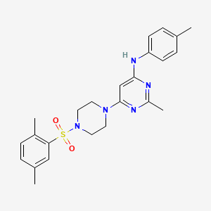 6-(4-((2,5-dimethylphenyl)sulfonyl)piperazin-1-yl)-2-methyl-N-(p-tolyl)pyrimidin-4-amine