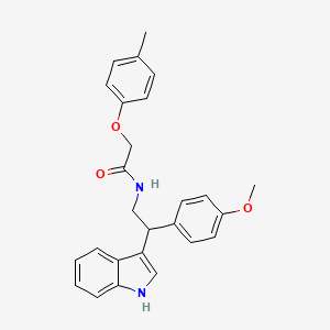 N-[2-(1H-indol-3-yl)-2-(4-methoxyphenyl)ethyl]-2-(4-methylphenoxy)acetamide