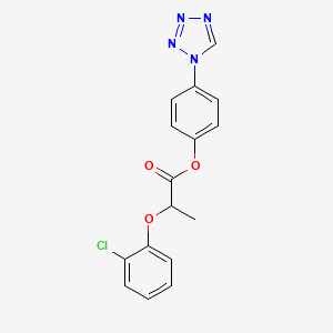 molecular formula C16H13ClN4O3 B11329039 4-(1H-tetrazol-1-yl)phenyl 2-(2-chlorophenoxy)propanoate 