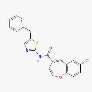 N-(5-benzyl-1,3-thiazol-2-yl)-7-chloro-1-benzoxepine-4-carboxamide