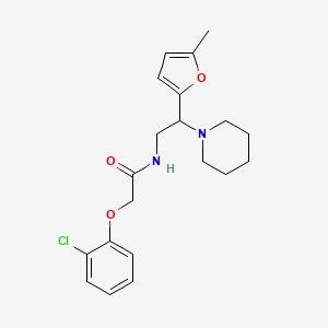 2-(2-chlorophenoxy)-N-[2-(5-methylfuran-2-yl)-2-(piperidin-1-yl)ethyl]acetamide