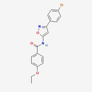 molecular formula C18H15BrN2O3 B11329061 N-[3-(4-bromophenyl)-1,2-oxazol-5-yl]-4-ethoxybenzamide 