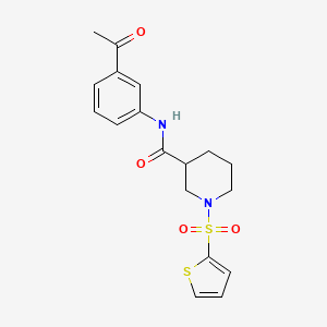 N-(3-acetylphenyl)-1-(thiophen-2-ylsulfonyl)piperidine-3-carboxamide