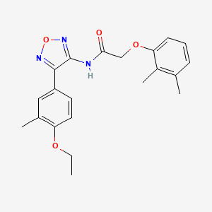 molecular formula C21H23N3O4 B11329082 2-(2,3-dimethylphenoxy)-N-[4-(4-ethoxy-3-methylphenyl)-1,2,5-oxadiazol-3-yl]acetamide 