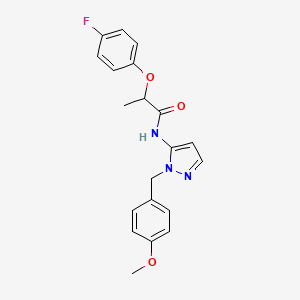 2-(4-fluorophenoxy)-N-[1-(4-methoxybenzyl)-1H-pyrazol-5-yl]propanamide