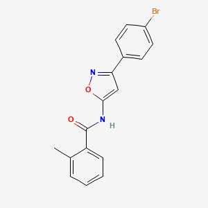 N-[3-(4-bromophenyl)-1,2-oxazol-5-yl]-2-methylbenzamide