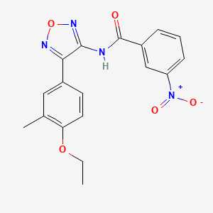 molecular formula C18H16N4O5 B11329112 N-[4-(4-ethoxy-3-methylphenyl)-1,2,5-oxadiazol-3-yl]-3-nitrobenzamide 