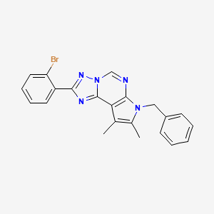 7-benzyl-2-(2-bromophenyl)-8,9-dimethyl-7H-pyrrolo[3,2-e][1,2,4]triazolo[1,5-c]pyrimidine