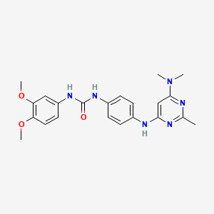 1-(3,4-Dimethoxyphenyl)-3-(4-((6-(dimethylamino)-2-methylpyrimidin-4-yl)amino)phenyl)urea