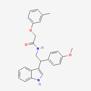 molecular formula C26H26N2O3 B11329150 N-[2-(1H-indol-3-yl)-2-(4-methoxyphenyl)ethyl]-2-(3-methylphenoxy)acetamide 