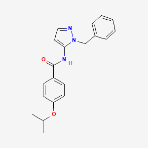 molecular formula C20H21N3O2 B11329156 N-(1-benzyl-1H-pyrazol-5-yl)-4-(propan-2-yloxy)benzamide 