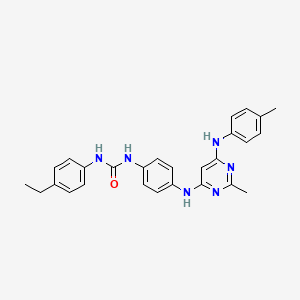 1-(4-Ethylphenyl)-3-(4-((2-methyl-6-(p-tolylamino)pyrimidin-4-yl)amino)phenyl)urea