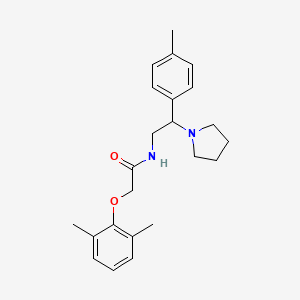 molecular formula C23H30N2O2 B11329171 2-(2,6-dimethylphenoxy)-N-[2-(4-methylphenyl)-2-(pyrrolidin-1-yl)ethyl]acetamide 