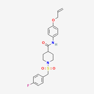 1-[(4-fluorobenzyl)sulfonyl]-N-[4-(prop-2-en-1-yloxy)phenyl]piperidine-4-carboxamide