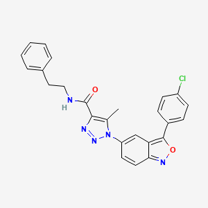 1-[3-(4-chlorophenyl)-2,1-benzoxazol-5-yl]-5-methyl-N-(2-phenylethyl)-1H-1,2,3-triazole-4-carboxamide