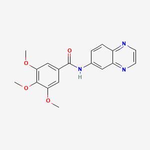 molecular formula C18H17N3O4 B11329188 3,4,5-trimethoxy-N-(quinoxalin-6-yl)benzamide 