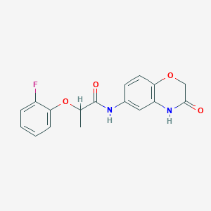 2-(2-fluorophenoxy)-N-(3-oxo-3,4-dihydro-2H-1,4-benzoxazin-6-yl)propanamide