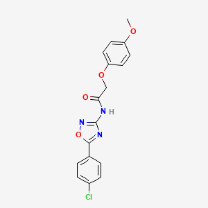 molecular formula C17H14ClN3O4 B11329247 N-[5-(4-chlorophenyl)-1,2,4-oxadiazol-3-yl]-2-(4-methoxyphenoxy)acetamide 